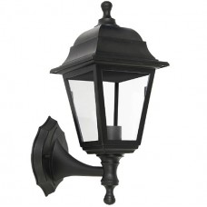 Φωτιστικό Φανάρι Επίτοιχο με ντουί E27 Polycarbonate Μαύρο IP44 96514WU/BL